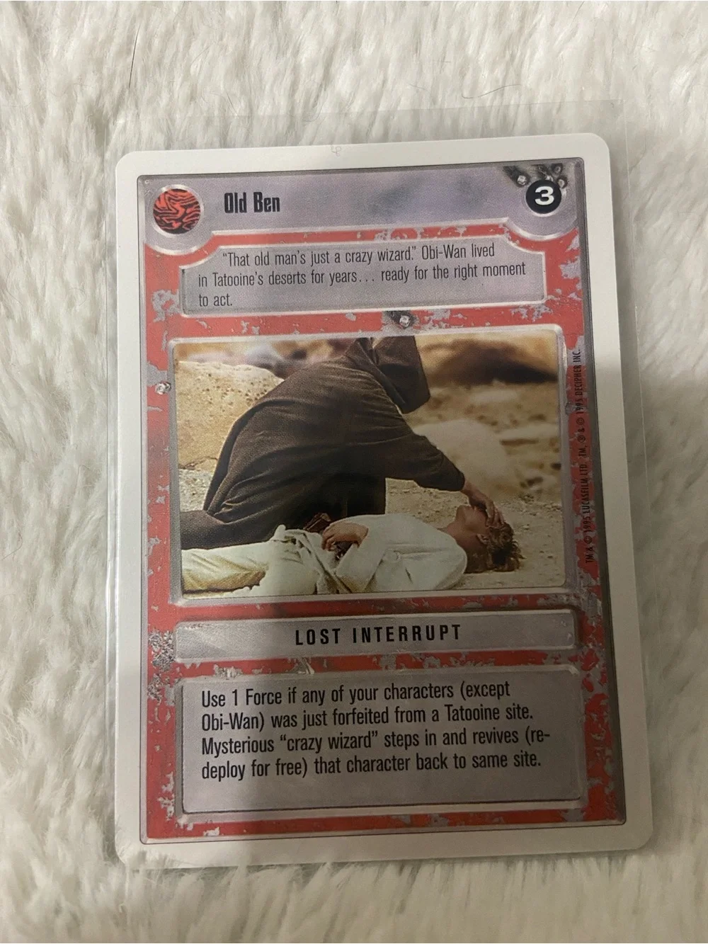 Star Wars CCG 'Old Ben' Lost Interrupt Card - Red Border